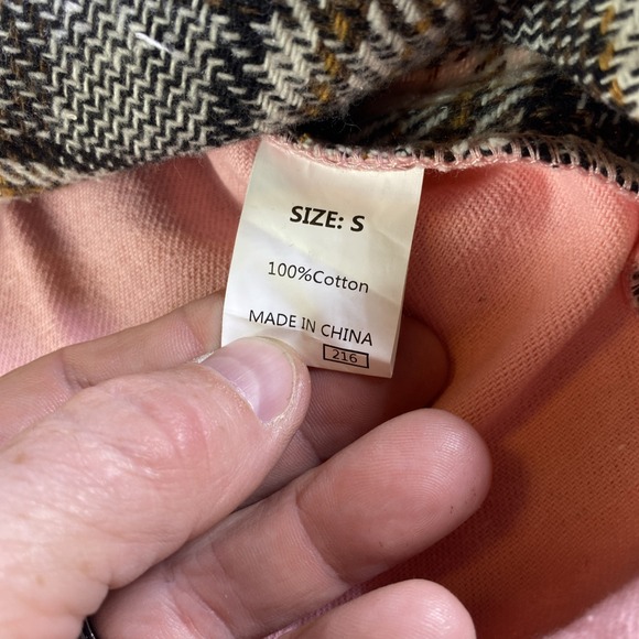 BTFBM Women Long Sleeve Shirts Button Down Plaid Casual Flannel Shirt Size S - Picture 7 of 10